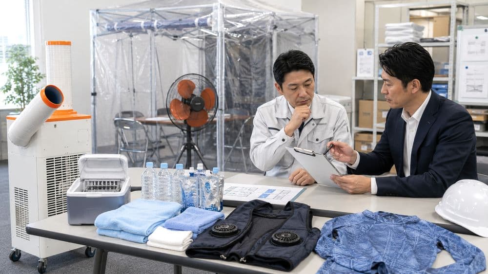 熱中症対策備品の購入・導入時に確認するチェックリストのイメージ