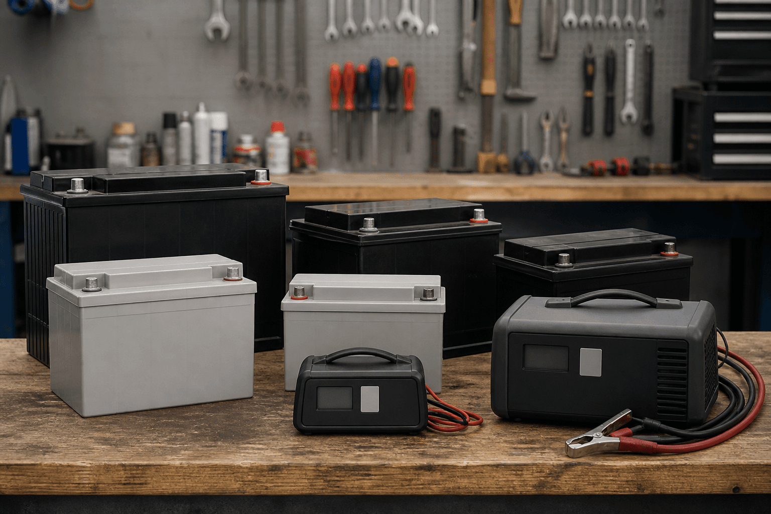 12V・24Vとバッテリー容量から急速充電器を選ぶイメージ