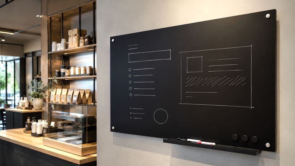 店舗で使うブラックボードのイメージ