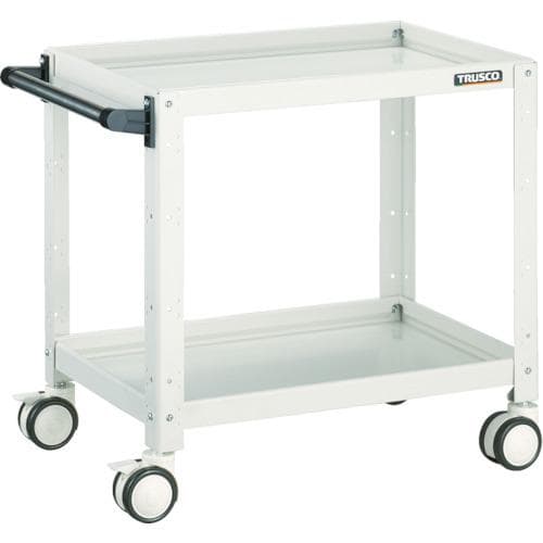 トラスコ バーディワゴン 600×400×H600 ウレタン双輪 ホワイト BDW-662D-W