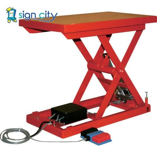 テーブルリフト1000kg 電動Bねじ式 DC48V 750×1350 ジャバラ付き HDL-L100713VJ-D4 562-7280の商品画像