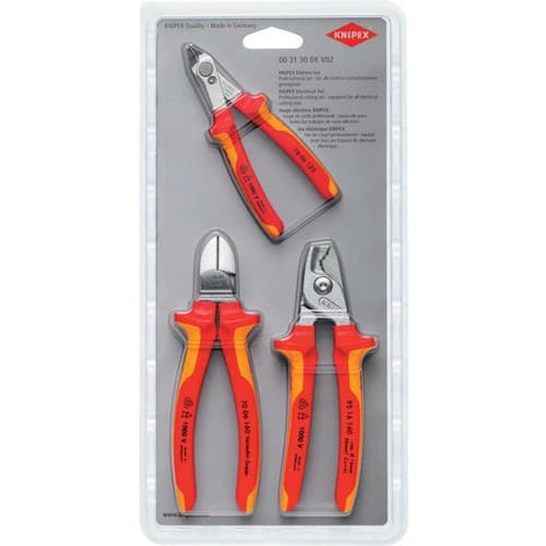 KNIPEX 絶縁工具3点セット(ニッパー2種類、ケーブルカッター) 003130BKV02の商品サムネイル