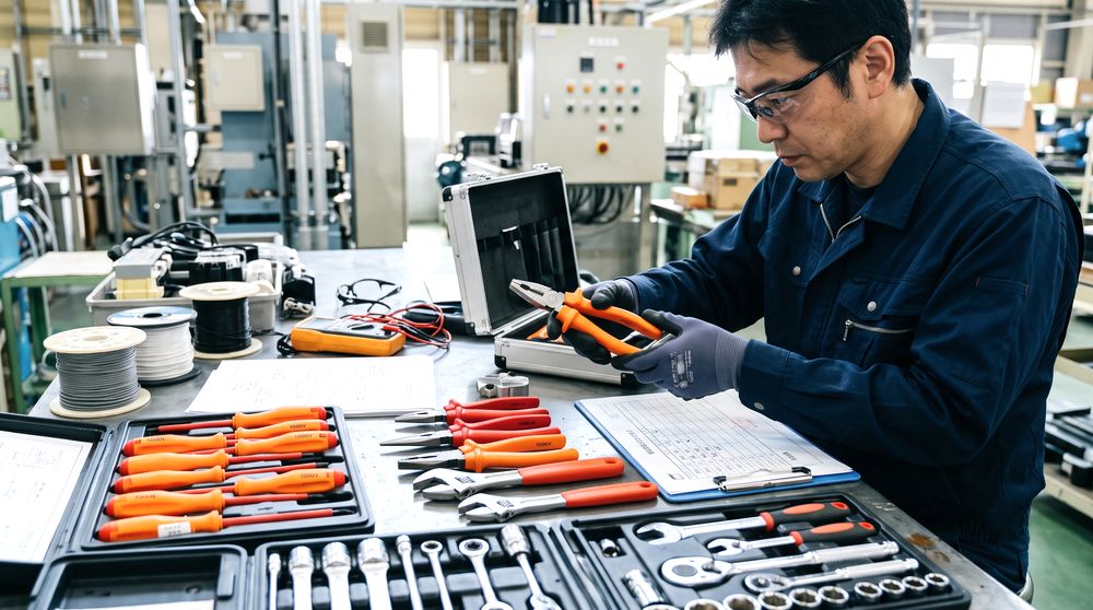 絶縁工具の状態を点検して交換を判断するイメージ
