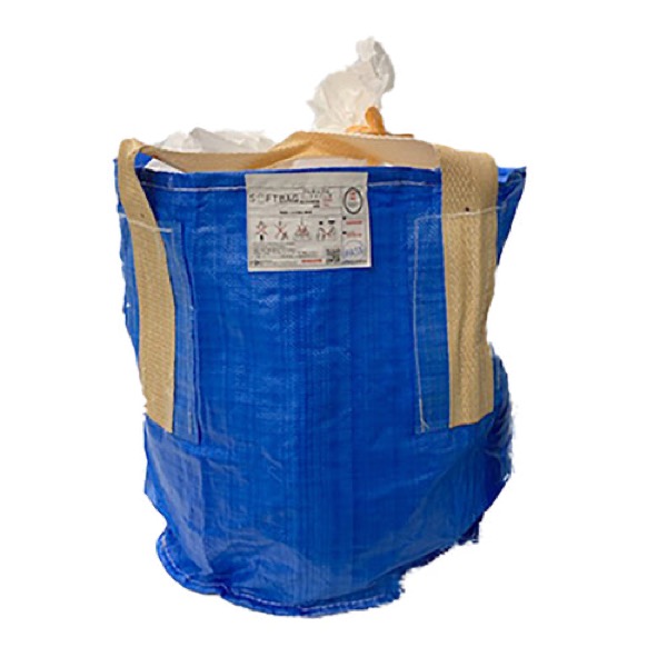 コンテナバッグ 丸型 100L 青色 耐荷重100kg 排出口無し(10枚)