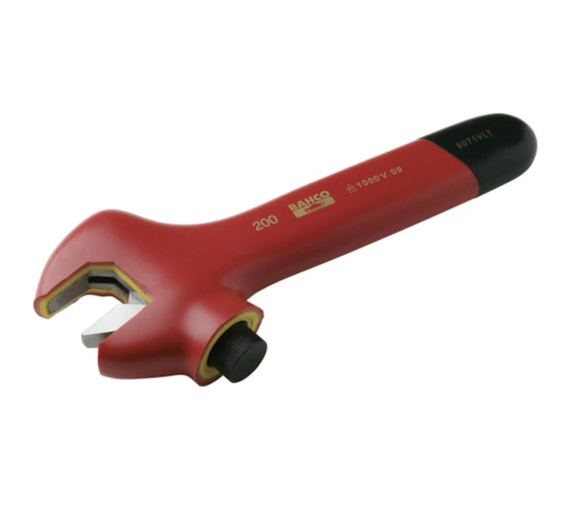 BAHCO 1000V完全絶縁仕様モンキーレンチ 255mm 8072VLT